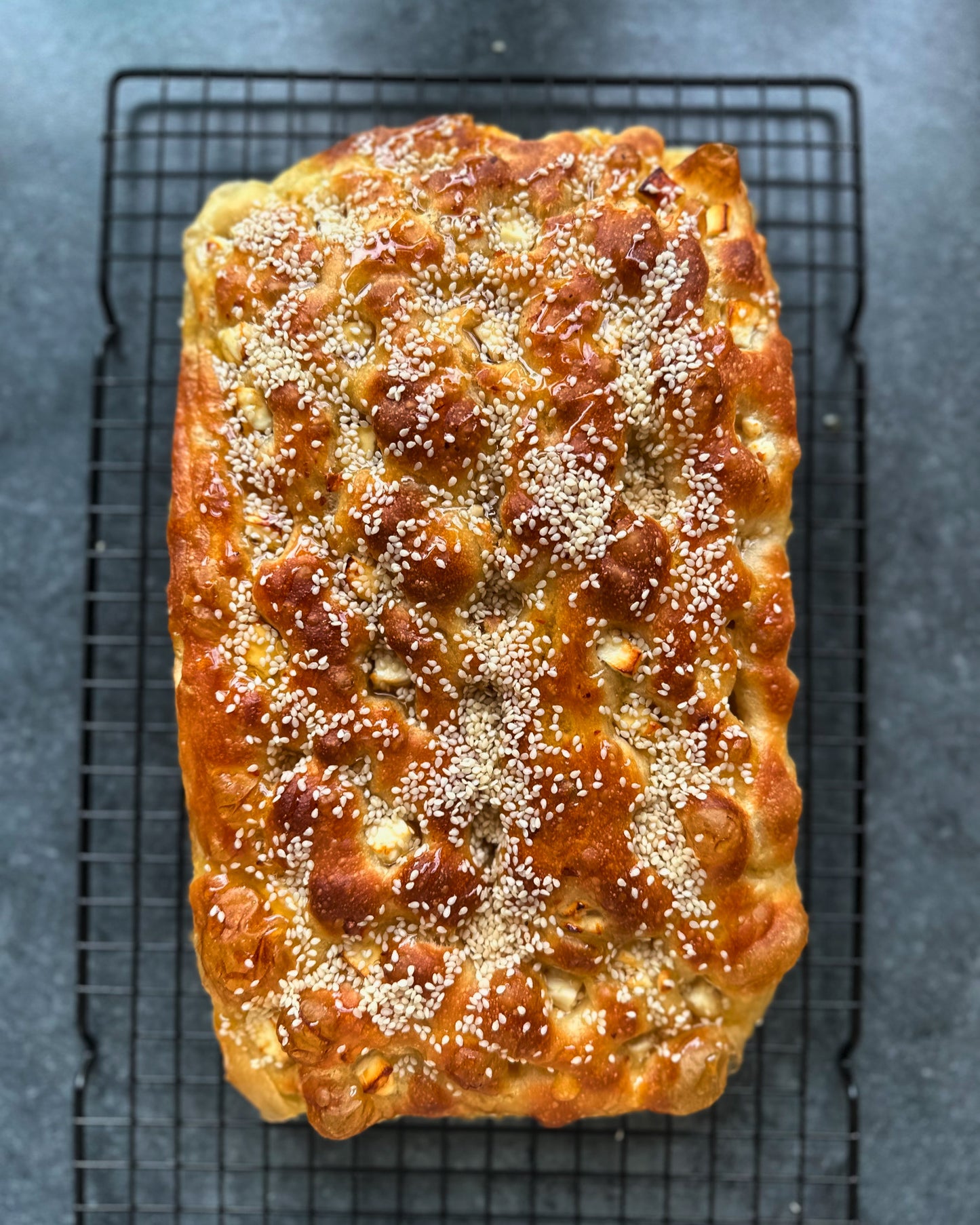Feta Saganaki Focaccia delivered to your door by post 