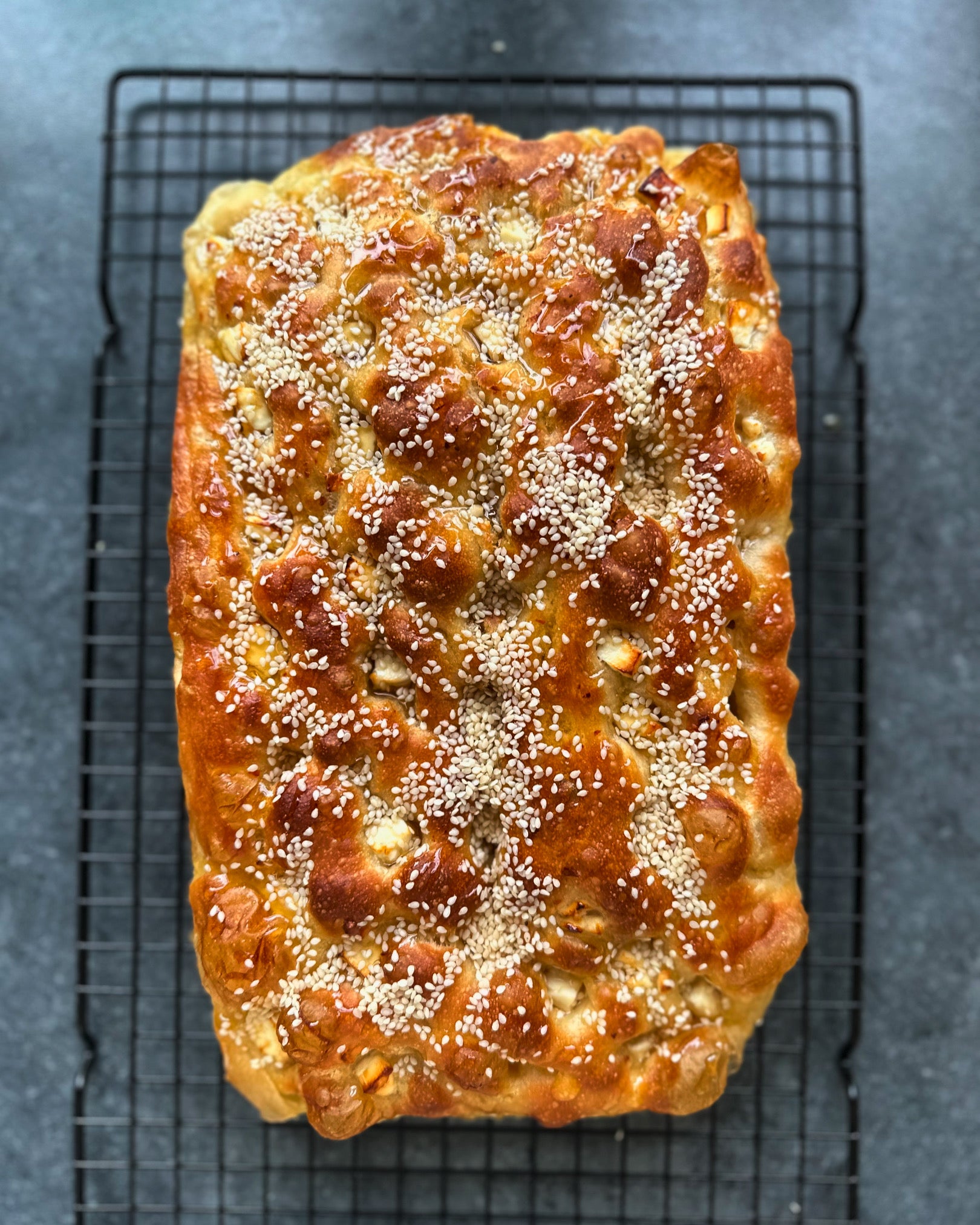 Feta Saganaki Focaccia delivered to your door by post 